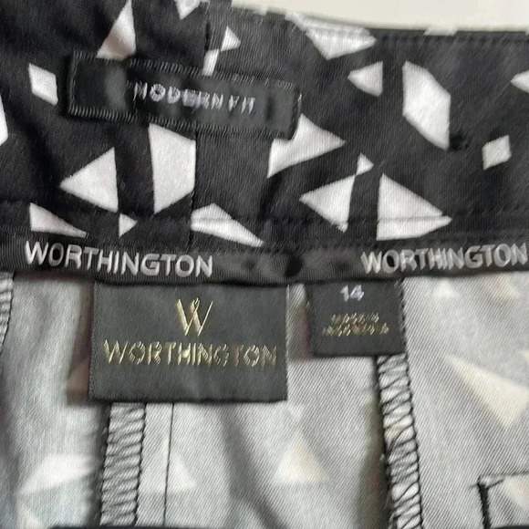Worthington black and white print shorts size 14 - Picture 3 of 4